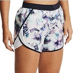 Under Armour Women's Fly By 2.0 Multicolor Athletic Running Shorts Gym 3” Sz L
